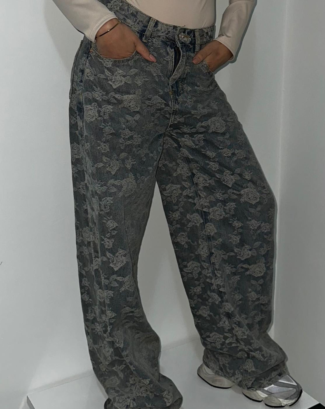 DENIM RICAMO ROSE